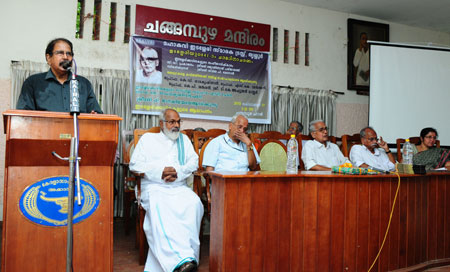 E. Harikumar speaking