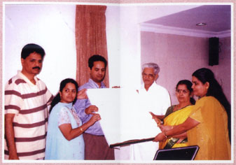 Shri P. Krishna Warriyar with his family